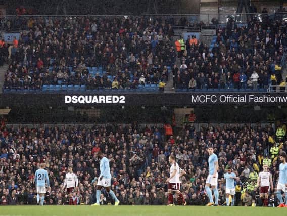 Burnley fans at the Etihad in October