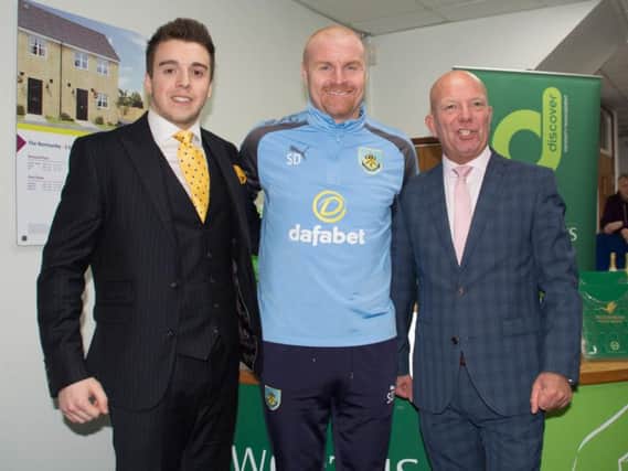 Sean Dyche with Jonathan Parkinson and Colin Bury