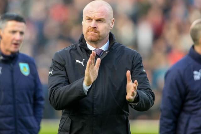 Burnley boss Sean Dyche in his 100th Premier League game in charge of the club.