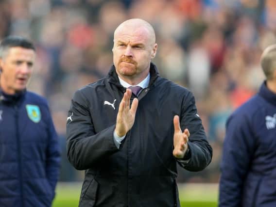 Burnley boss Sean Dyche in his 100th Premier League game in charge of the club.