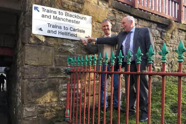 Leader of the council Ken Hind with Nigel Evans MP