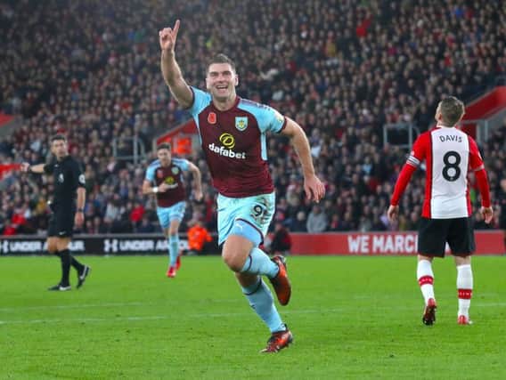 Clarets striker Sam Vokes scored the winner against Southampton in the corresponding Premier League fixture at St Mary's.