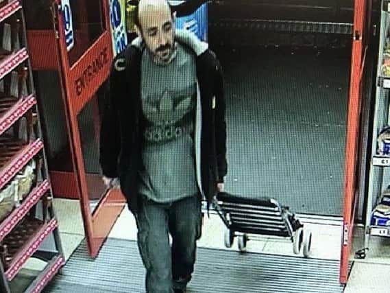 Following enquiries, police would now like to speak to this man, pictured, in connection with the investigation.
