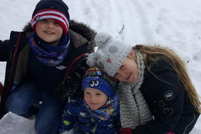 Ava-Rose with her brothers Theo and Alfie