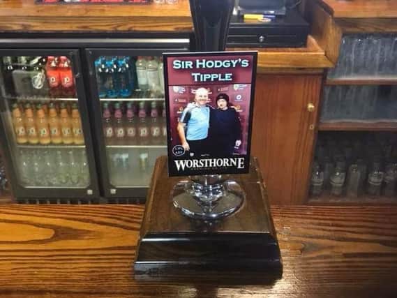 Proceeds from the sale of Sir Hodgy's Tipple will be donated to a good cause in his memory