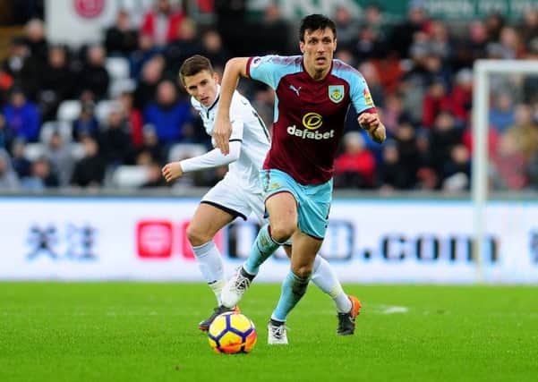 Swansea City's Tom Carroll battles with Burnley's Jack Cork

Photographer Ashley Crowden/CameraSport

The Premier League - Swansea City v Burnley - Saturday 10th February 2018 - Liberty Stadium - Swansea

World Copyright Â© 2018 CameraSport. All rights reserved. 43 Linden Ave. Countesthorpe. Leicester. England. LE8 5PG - Tel: +44 (0) 116 277 4147 - admin@camerasport.com - www.camerasport.com