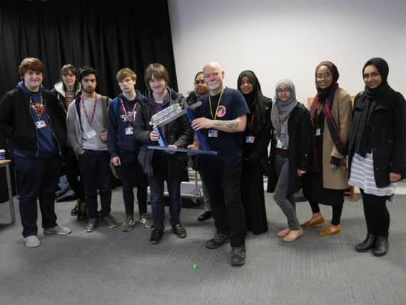 STEM students take part in an interactive session at Burnley College sixth form centre.