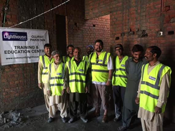 Community Lighthouse Foundation education centre in Gujrat (Shokat Malik of CLF fourth from right).