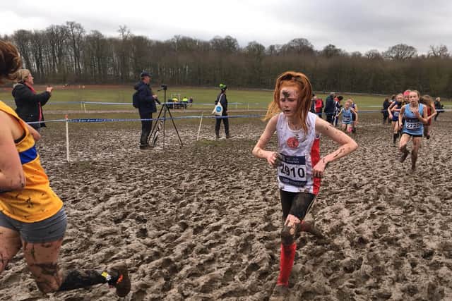 Plucky Helana struggles gamely through the mud.