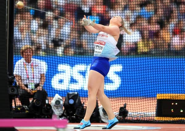 Great Britain's Sophie Hitchon competes in the Women's Hammer Throw during day two of the 2017 IAAF World Championships at the London Stadium. PRESS ASSOCIATION Photo. Picture date: Saturday August 5, 2017. See PA story ATHLETICS World. Photo credit should read: Adam Davy/PA Wire. RESTRICTIONS: Editorial use only. No transmission of sound or moving images and no video simulation.