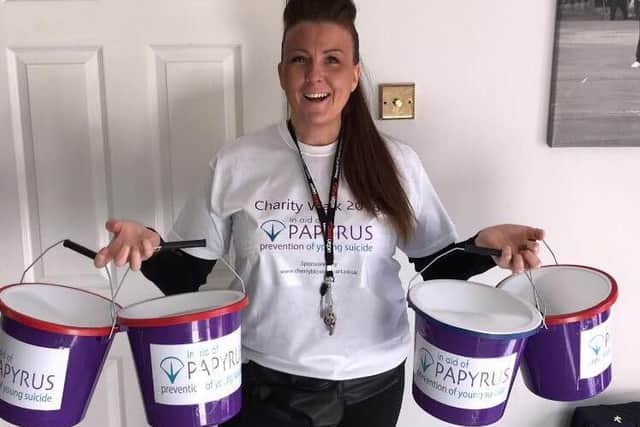 Shelly all set for her charity pub crawl which raised 805.