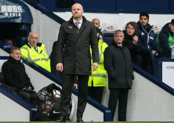 Burnley's manager Sean Dyche

Photographer Andrew Kearns/CameraSport

The Premier League - West Bromwich Albion v Burnley - Saturday 31st March 2018 - The Hawthorns - West Bromwich

World Copyright Â© 2018 CameraSport. All rights reserved. 43 Linden Ave. Countesthorpe. Leicester. England. LE8 5PG - Tel: +44 (0) 116 277 4147 - admin@camerasport.com - www.camerasport.com