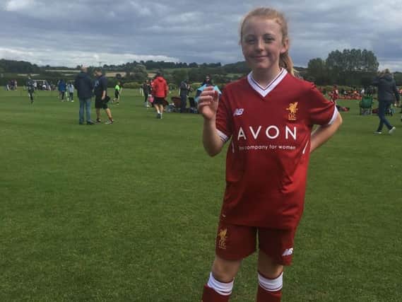 Maddy Duffy's footballing skills have won her a role in a TV advert.