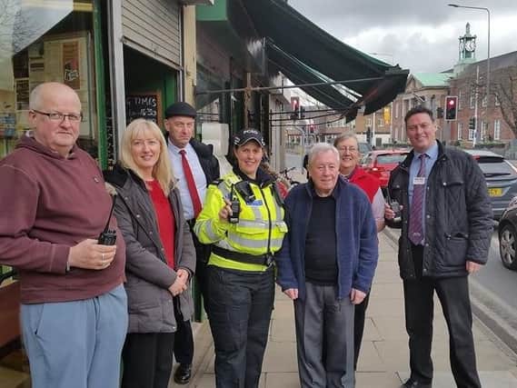 The shop radio scheme is launched in Padiham to help crackdown on crime in the town.