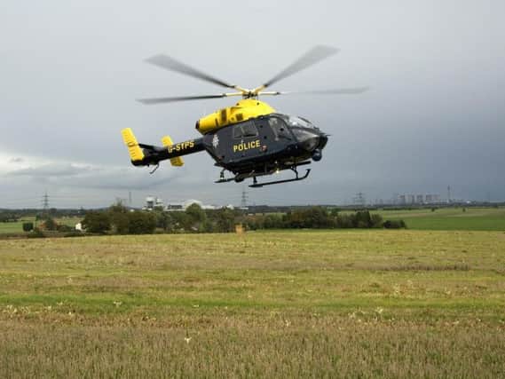 The police helicopter