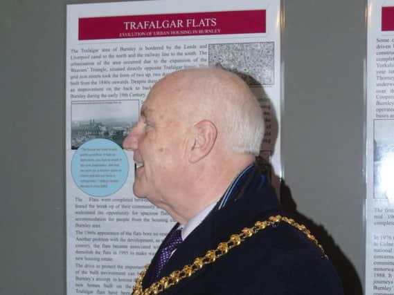 The Mayor of Burnley Coun. Howard Baker at the exhibition