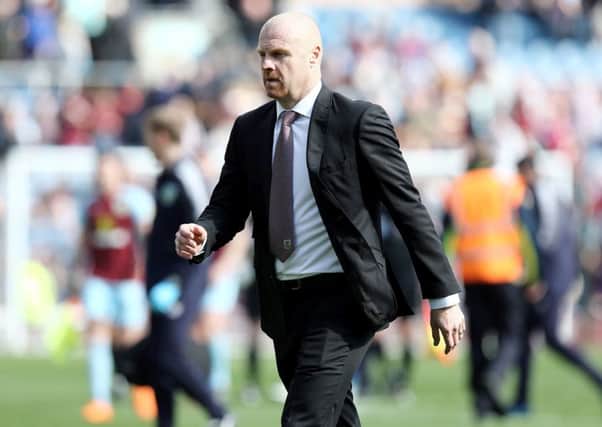 Burnley manager Sean Dyche 

Photographer Rich Linley/CameraSport

The Premier League - Burnley v Leicester City - Saturday 14th April 2018 - Turf Moor - Burnley

World Copyright Â© 2018 CameraSport. All rights reserved. 43 Linden Ave. Countesthorpe. Leicester. England. LE8 5PG - Tel: +44 (0) 116 277 4147 - admin@camerasport.com - www.camerasport.com