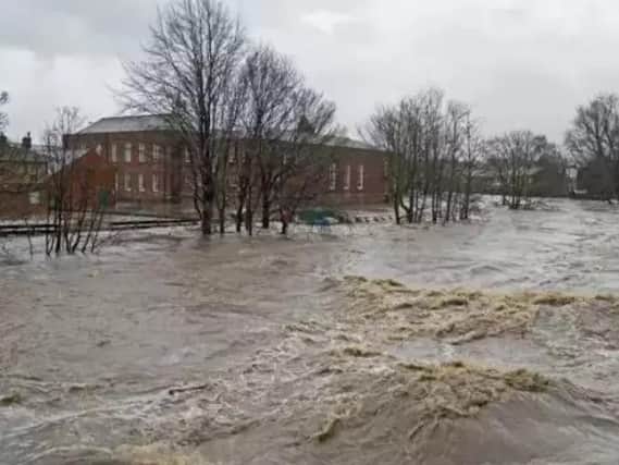 Padiham under flood water Boxing Day, 2015