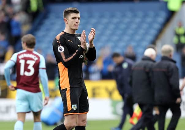 Burnley's Nick Pope applauds the fans at the final whistle

Photographer Rich Linley/CameraSport

The Premier League - Burnley v Brighton and Hove Albion - Saturday 28th April 2018 - Turf Moor - Burnley

World Copyright Â© 2018 CameraSport. All rights reserved. 43 Linden Ave. Countesthorpe. Leicester. England. LE8 5PG - Tel: +44 (0) 116 277 4147 - admin@camerasport.com - www.camerasport.com