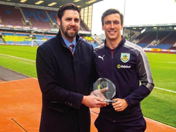 Jack Cork, left, with Neil Hart, Chief Executive of BFCitC.