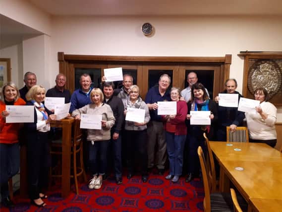 Burnley Golf members with their certificates after becoming Dementia Friends.