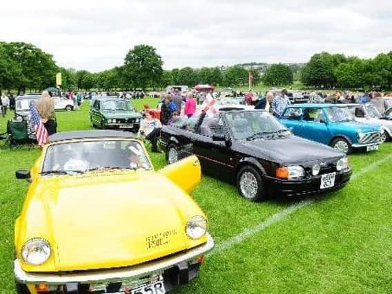 Some of the vehicles on display at  a previous Classic Car Show in Burnley