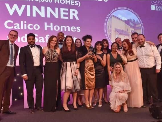 Staff from SafeNet and Calico Homes at the UK Housing Awards.