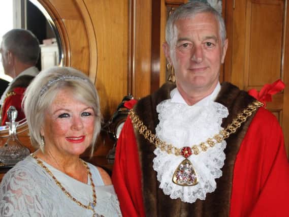 Mayor of Burnley Coun. Charlie Briggs and Mayoress Patricia Lunt