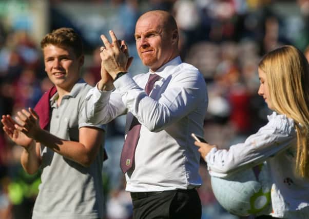 Burnley manager Sean Dyche applauds the fans during a lap of the pitch

Photographer Alex Dodd/CameraSport

The Premier League - Burnley v Bournemouth - Sunday 13th May 2018 - Turf Moor - Burnley

World Copyright Â© 2018 CameraSport. All rights reserved. 43 Linden Ave. Countesthorpe. Leicester. England. LE8 5PG - Tel: +44 (0) 116 277 4147 - admin@camerasport.com - www.camerasport.com