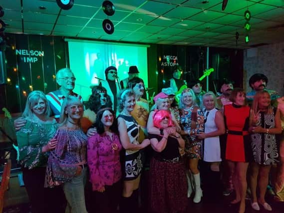 Some of the revellers at the 60s night in honour of teenager Ethan Hunt who died in March.