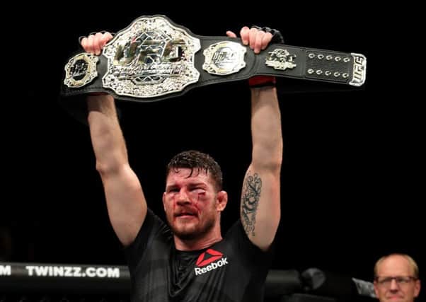 File photo dated 08-10-2016 of Michael Bisping. PRESS ASSOCIATION Photo. Issue date: Tuesday May 28, 2019. Michael Bisping, the first and so far only Briton to win a UFC title, has announced his retirement from mixed martial arts after a distinguished career. See PA story UFC Bisping. Photo credit should read Pete Byrne/PA Wire.